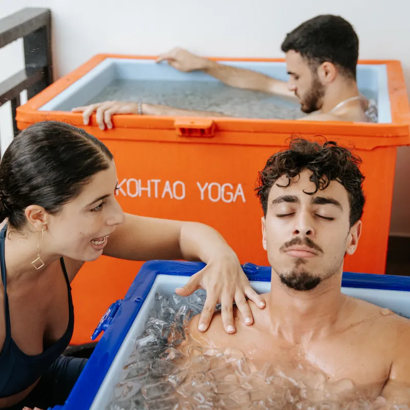 Ice bath experience at Koh Tao Yoga