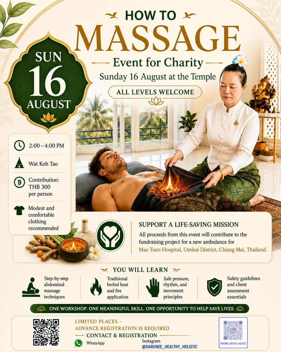 How to Massage charity event poster